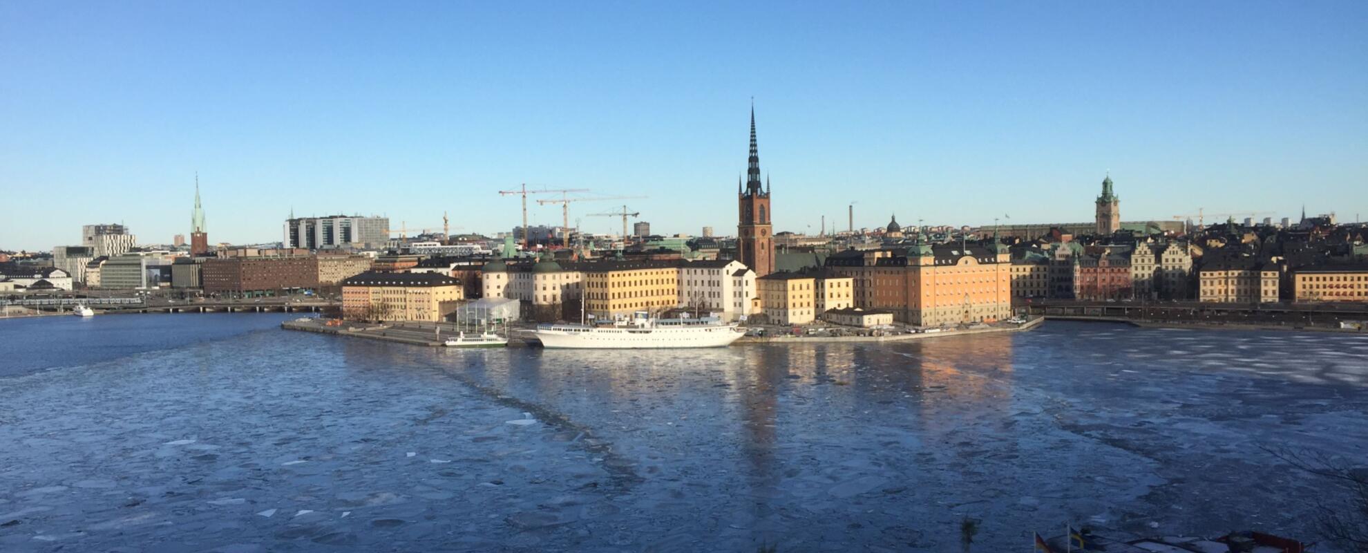 Gamla stan från söder i vintertid